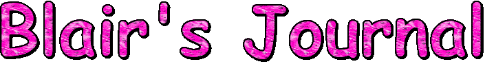 Gif og Blair's Journal text sprakling