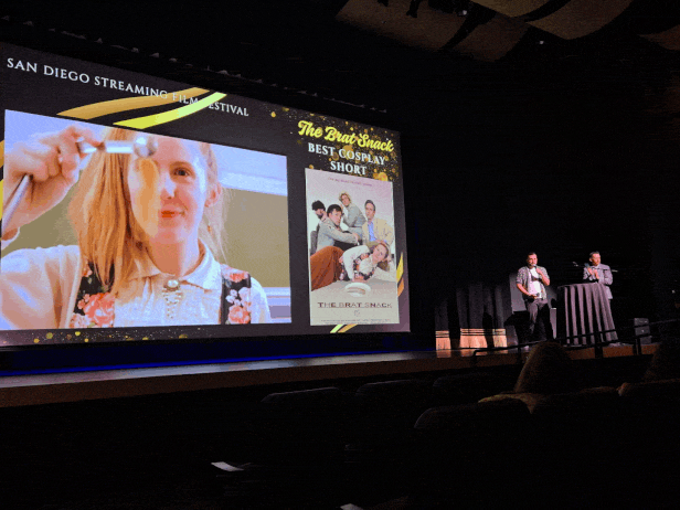 The Brat Snack award announced on screen